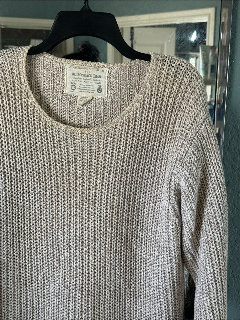 Vintage Abercrombie & Fitch Ramie Oraganic Cotton Oversized Grandpa Sweater Sz M
